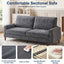 LLappuil 81" Chenille Sofa, Comfy Loveseat Sofa Couch , Mid-Century Upholstered Couch for Living Room