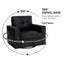 LLappuil 360° Swivel Accent Chair, Mid-century Living Room Chair, Single Sofa Reading Chair for Living Room, Nubby Woven Fabric