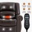 LLappuil Lift Power Recliner Chair, Dual Motor Massage Recliner Chair with Heat, Genuine Leather Nursery Glider Rocker Recliner Chair for Living Room, Bedroom Brown