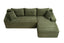 LLappuil 95" Sectional Sofa, Modular Sectional Couch with Left Chaise, Deep Seat Corduroy Cloud Sofa for Living Room