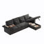 LLappuil 108" Sectional Sofa, Oversized Sectional Couch with Pull Out Sofa Bed, Chenille Sofa Couch Convertible Sofa Bed with Recliner Chair, Small Tabletop, Storage Chaise for Living Room