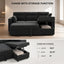 LLappuil 83" Sectional Sofa, Compact Sectional Couch with Reversible Storage Chaise, Breathable Foil Fabric Sofa Couch Convertible Sofa Bed with Cup Holder for Lving Room