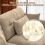 LLappuil 94" Loveseat Sofa, Modular Sectional Sofa with Movable Ottoman, Oversized Velvet Cloud Couch for Living Room