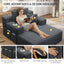 LLappuil Chaise Lounge Chair Indoor, Corduroy Boneless Sofa Bed, Deep Seat Sleeper Couch Reading Chairs, Cloud Sofas Couches for Living Room, No Assembly Required Dark Gray