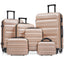 LLappuil 6 Piece Luggage Set, ABS Hardshell Suitcases with Dual Spinner Wheels for Travel & Business
