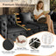 LLappuil 89" Faux Leather Chesterfield Sofa, Oversized Pull Out Sofa Bed King Size, Loveseat Sofa Couch Convertible Sofa Bed for Living Room Black
