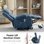 LLappuil Power Lift Recliner Chair, Massage Recliner Chair with Heat, Reading Chair with Side Pocket, USB Charge Port, Remote Control for Living Room, Bedroom Blue