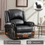 LLappuil Recliner Chair, 360° Swivel Massage Recliner Chair with Heat, Nursery Glider Rocker Manual Recliner Chair with Side Pockets for Living Room, Bedroom Black
