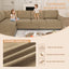 LLappuil Sectional Sofa, Sectioanl Couch with Pull Out Sofa Bed King Size, Chenille Sofa Conertible Sofa Bed for Living Room