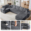 LLappuil 144" Sectional Sofa, Oversized Modular Sectional Couch with Chaise, Magazine Pockets, Removable Armrests, Cloud Boneless Corduroy Sofa Convertible Sofa Bed for Living Room