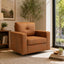 LLappuil 360° Swivel Accent Chair, Mid-century Living Room Chair, Single Sofa Reading Chair for Living Room, Nubby Woven Fabric