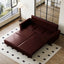 LLappuil King Size Pull Out Sofa Bed, Oversized Loveseat Sofa Convertible Sleeper Sofa Bed, Faux Leather Sofa Couch for Living Room Apartment Red