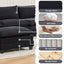 LLappuil Sectional Sofa, 4 Seat Corduroy Cloud Sofa Couch with Reversible Ottoman for Living Room Black