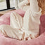 LLappuil 5 Feet Bean Bag Chair, Lazy Sofa Chair for Adults, Memory Foam Bean Bag Chairs with Filler Included for Living Room Bedroom Pink