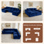 LLappuil 130" Sectional Sofa, U Shaped Modular Sectioanl Couch with Chaise, Boneless Corduroy Cloud Sofa Couch for Living Room, No Assembly Compression Sofa Blue