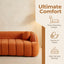 LLappuil 98" Cloud Couch, Oversized Boneless Compressed Sofa, Corduroy 3 Seater Sofa Couch with Bubble Channel Tufted for Living Room, No Assembly Required
