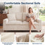 LLappuil 59" Loveseat Sofa, Small Living Room 2 Seat Sofa Couch, Chenille Cloud Sofa Couch for Apartment, Compact Space Beige