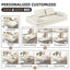 LLappuil King Size Convertible Sofa Bed, 87" DIY Chenille Sofa Couch with Deep Seat for Living Room Beige