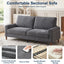 LLappuil 81" Corduroy Sofa, Comfy Loveseat Sofa Couch , Mid-Century Upholstered Couch for Living Room