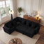 LLappuil Sectional Sofa, 103" Sectional Couch with Pull Out Sofa Bed, 6 Seat Corduroy Sofa with USB Charging Port, Corner Coffee Tabletop, Cup Holder Convertible Sofa Bed for Living Room Black