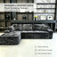 LLappuil 96" Sectional Sofa, Modular Sectional Couch with Right Chaise, Deep Seat Corduroy Cloud Sofa for Living Room Gray