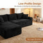 LLappuil 95" Sectional Sofa, Modular Sectional Couch with Right Chaise, Deep Seat Corduroy Cloud Sofa for Living Room