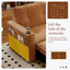 LLappuil 73" Pull Out Sofa Bed Queen Size, Loveseat Sofa Convertible Sleeper Sofa Bed, Corduroy Sofa Couch for Living Room Orange