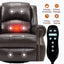 LLappuil Recliner Chair, 360° Swivel Massage Recliner Chair with Heat, Nursery Glider Rocker Manual Recliner Chair with Side Pockets for Living Room, Bedroom Dark Brown