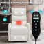 LLappuil Recliner Chair, 360° Swivel Massage Recliner Chair with Heat, Nursery Glider Rocker Faux Leather Recliner Chair for Living Room Beige