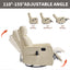 LLappuil Recliner Chair, 360° Swivel Massage Recliner Chair with Heat, Nursery Glider Rocker Recliner Chair for Living Room, Bedroom, Faux Leather Beige