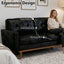 LLappuil 65" Loveseat Sofa, Love Seat Small Sofa Couch for Living Room, Bedroom, Compact Space, Foil Fabric Black