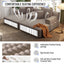 LLappuil 2 Piece Chaise Lounge Chair Indoor, Corduroy Boneless Sofa Bed, Deep Seat Sleeper Couch Reading Chairs, Cloud Sofas Couches for Living Room, No Assembly Required Brown