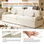 LLappuil King Size Pull Out Sofa Bed, Compact Loveseat Sofa Covertible Sofa Bed with USB Port, Side Pocket , Chenille Sofa Couch for Living Room