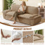 LLappuil 73" Pull Out Sofa Bed Queen Size, Corduroy Loveseat Sofa Couch Convertible Sofa Bed for Living Room Camel