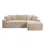 LLappuil 106" Sectional Sofa, Modular Sectional Couch with Left Chaise, Deep Seat Corduroy Cloud Sofa for Living Room