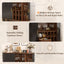 LLappuil 39" Wine Bar Cabinet, Coffee Bar Cabinet with 6 Wine Racks, 3 Glass Holders, 4 Hidden Storage Space