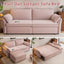 LLappuil Pull Out Sofa Bed Queen Size, 85" Loveseat Sofa with Movable Ottoman, USB Charging Port, Corduroy Sofa Couch Convertible Sofa Bed for Living Room Pink