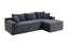 LLappuil 95" Sectional Sofa, Modular Sectional Couch with Left Chaise, Deep Seat Corduroy Cloud Sofa for Living Room
