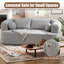 LLappuil 67" Loveseat Sofa, Chenille Boneless Sofa Couch for Living Room, No Need Assemble Gray