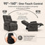 LLappuil Recliner Chair, Power Zero Gravity Chenille Reclining Sofa Chair, Electric Adjustable 90‑160° Recliner Reading Chair for Living Room