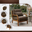 LLappuil Accent Chair, Mid-Century Modern Reading Single Sofa Chair for Living Room Brown