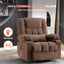 LLappuil Recliner Chair, 360° Swivel Massage Recliner Chair with Heat, Nursery Glider Rocker Manual Recliner Chair with Side Pocket, 2 Cup Holders, USB Charge Port for Living Room, Bedroom Brown