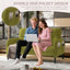 LLappuil Loveseat Sofa, 47" Small Couch, Love Seat Corduroy Sofa Couch for Compact Space Olive
