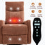 LLappuil Recliner Chair, 360° Swivel Massage Recliner Chair with Heat, Nursery Glider Rocker Recliner Chair for Living Room, Bedroom, Chenille Orange