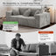 LLappuil 94" Boneless Couch, Corduroy 3 Seat Sofa, Deep Seat Cloud Sofa Couch for Living Room