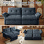 LLappuil Pull Out Sofa Bed Queen Size, Loveseat Sofa Convertible Sofa Bed, Chneille Sofa Couch for Living Room Blue