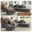 LLappuil 147" Modular Sectional Sofa, Sectional Couch with 2 Movable Coffee Table Ottoman, Oversized 6 Seat Chenille Sofa Couch for Living Room Dark Gray