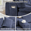 LLappuil Sectional Sofa, Oversized 138" Sectional Couch Convertible Sofa Bed, 6 Seat Corduroy Sofa Couch with Side Pocket for Living Room, No Assembly Blue