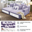 LLappuil 2 Piece Chaise Lounge Chair Indoor, Corduroy Boneless Sofa Bed, Deep Seat Sleeper Couch Reading Chairs, Cloud Sofas Couches for Living Room, No Assembly Required Purple