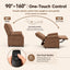 LLappuil Recliner Chair, Power Zero Gravity Chenille Reclining Sofa Chair, Electric Adjustable 90‑160° Recliner Reading Chair for Living Room
